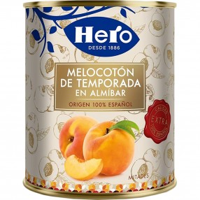 HERO Melocoton en almibar lata 820 grs